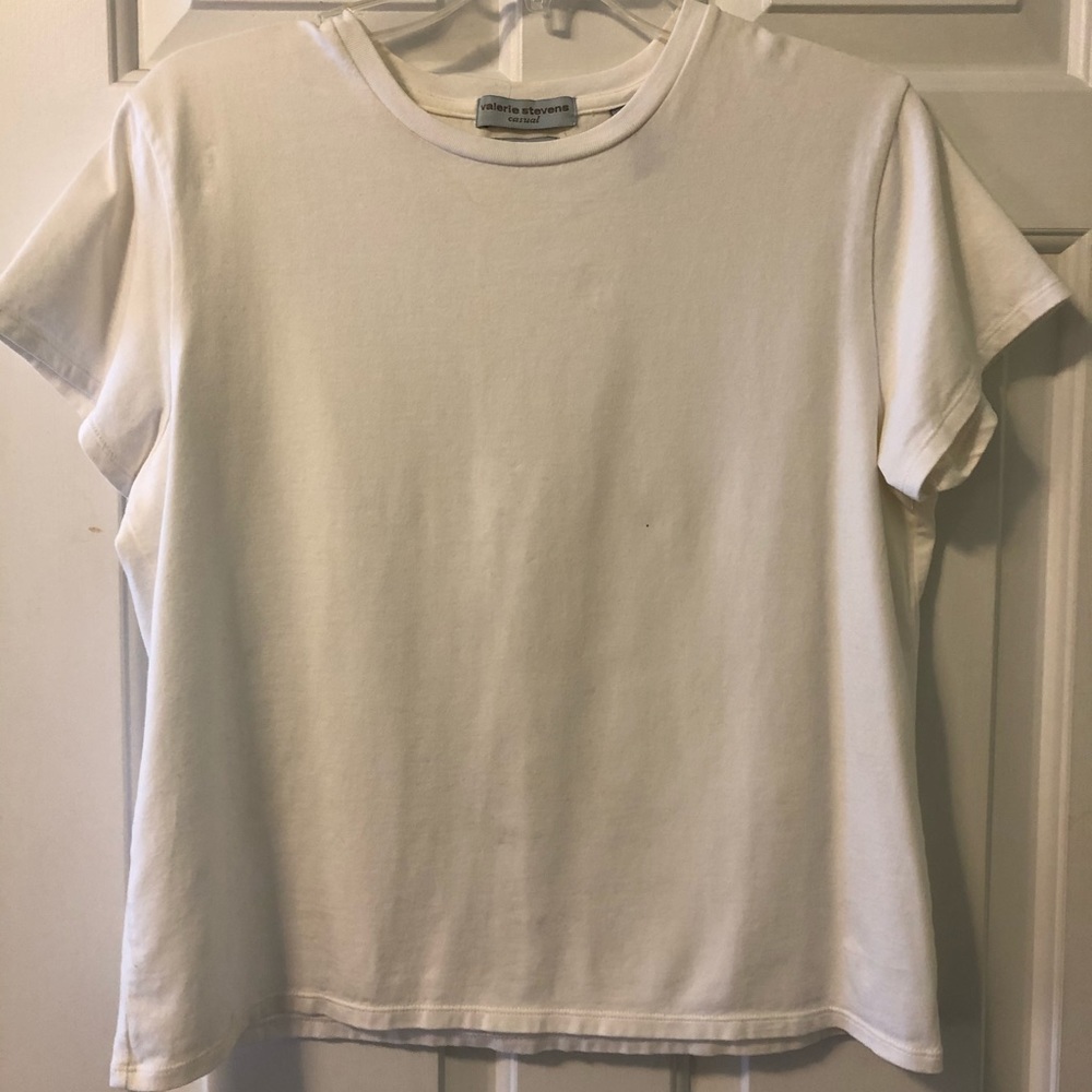 Valerie Stevens soft, pima shortsleeved shirt, EUC